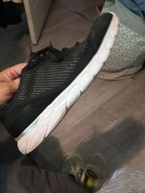 Women’s Black Sneakers with White Sole — Casual Athletic Style